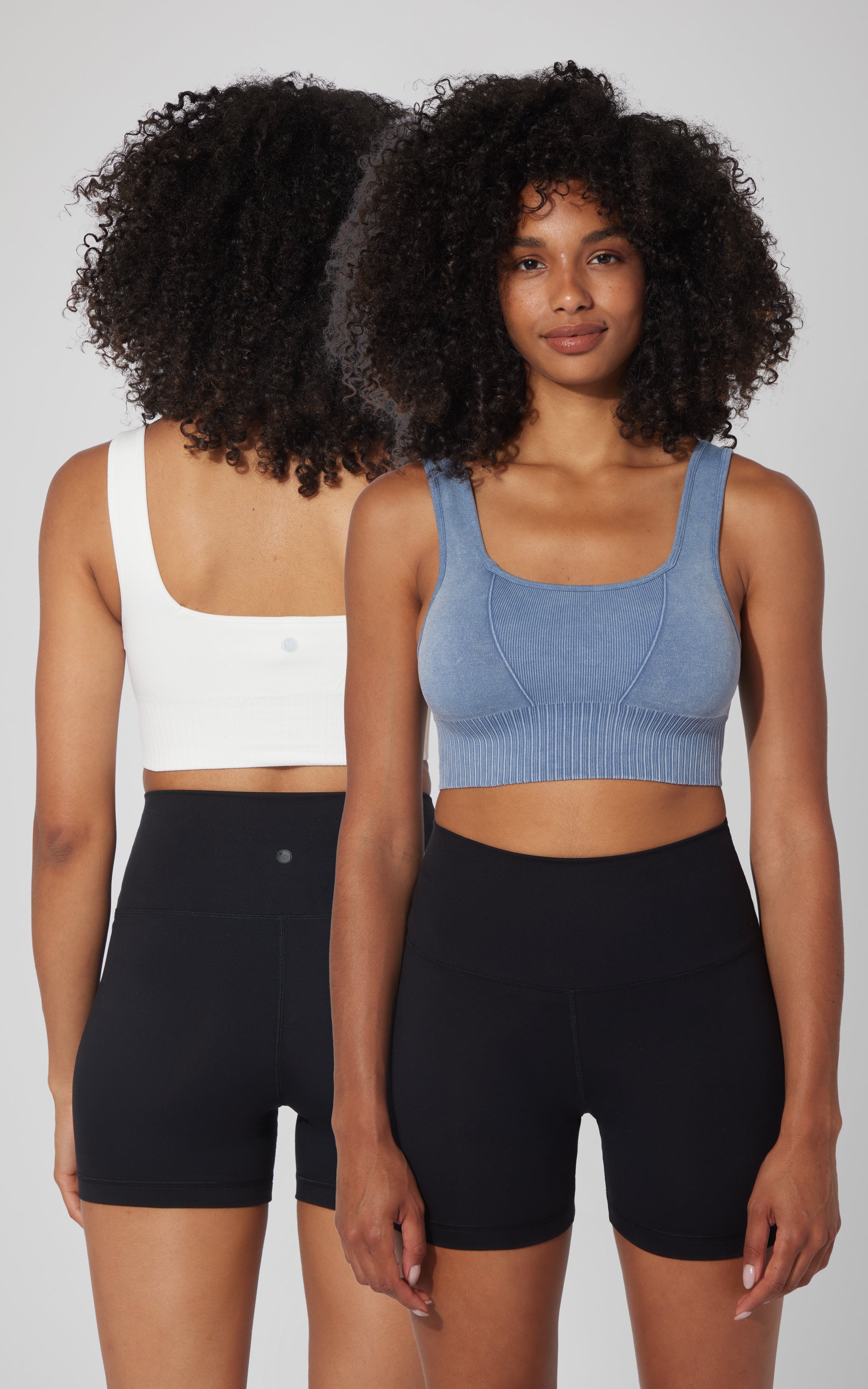 2 PK Stonewash Seamless Bra Tank - 90 Degree by Reflex