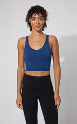 2 PK Alamo Ribbed Seamless V-Neck Bra Tank - 90 Degree by Reflex