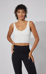 2 PK Alamo Ribbed Seamless V-Neck Bra Tank - 90 Degree by Reflex