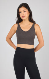 2 PK Alamo Ribbed Seamless V-Neck Bra Tank - 90 Degree by Reflex