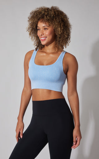 2 PK Stone Wash Ribbed Bra