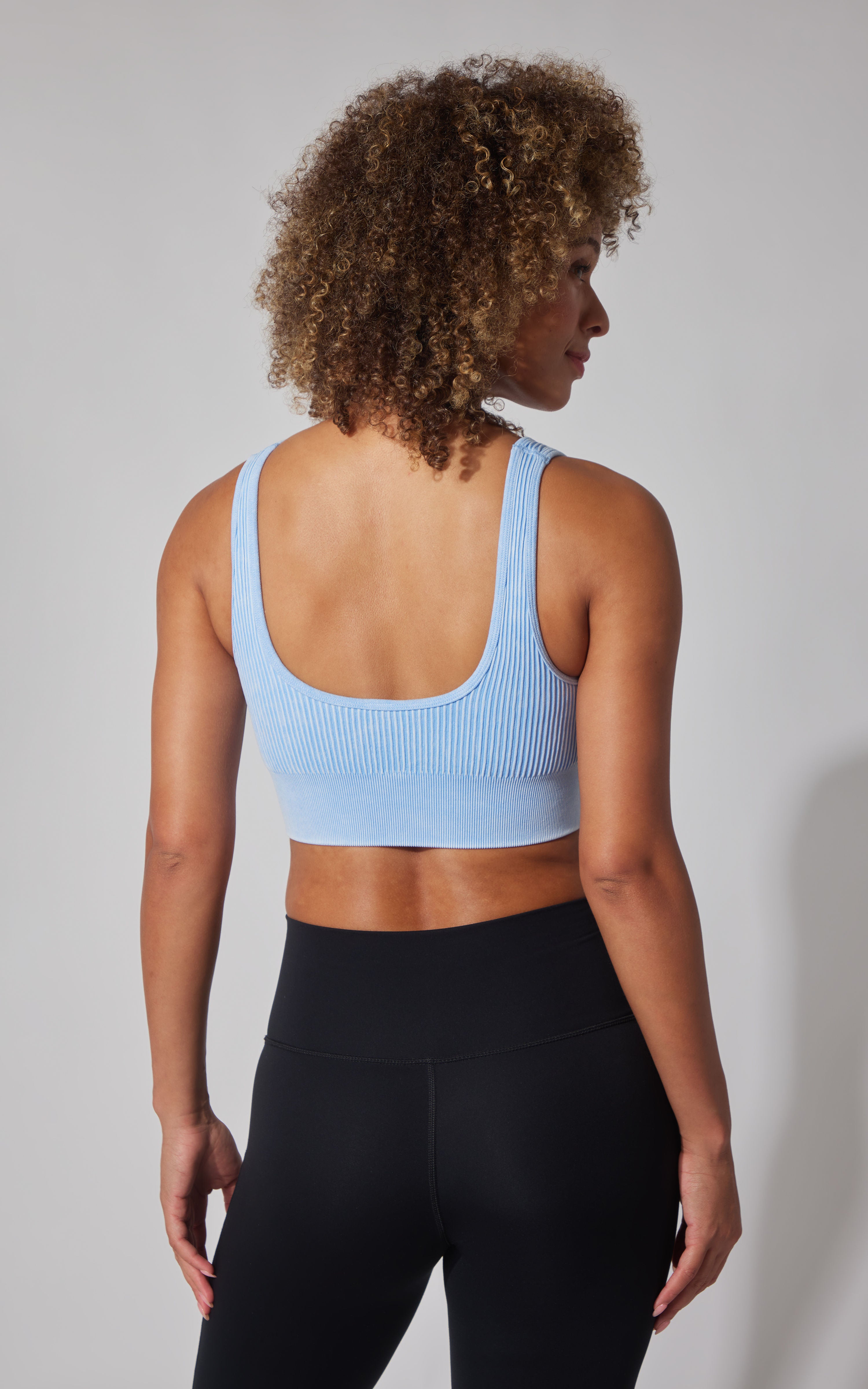 2 PK Stone Wash Ribbed Bra