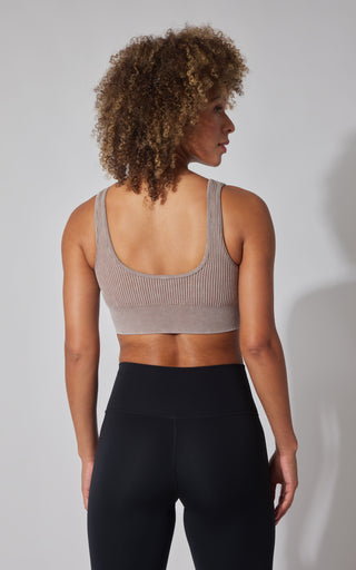 2 PK Stone Wash Ribbed Bra
