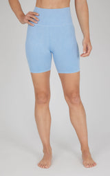 2 PK Stonewash Ribbed Textured 5" Inseam  Seamless Short