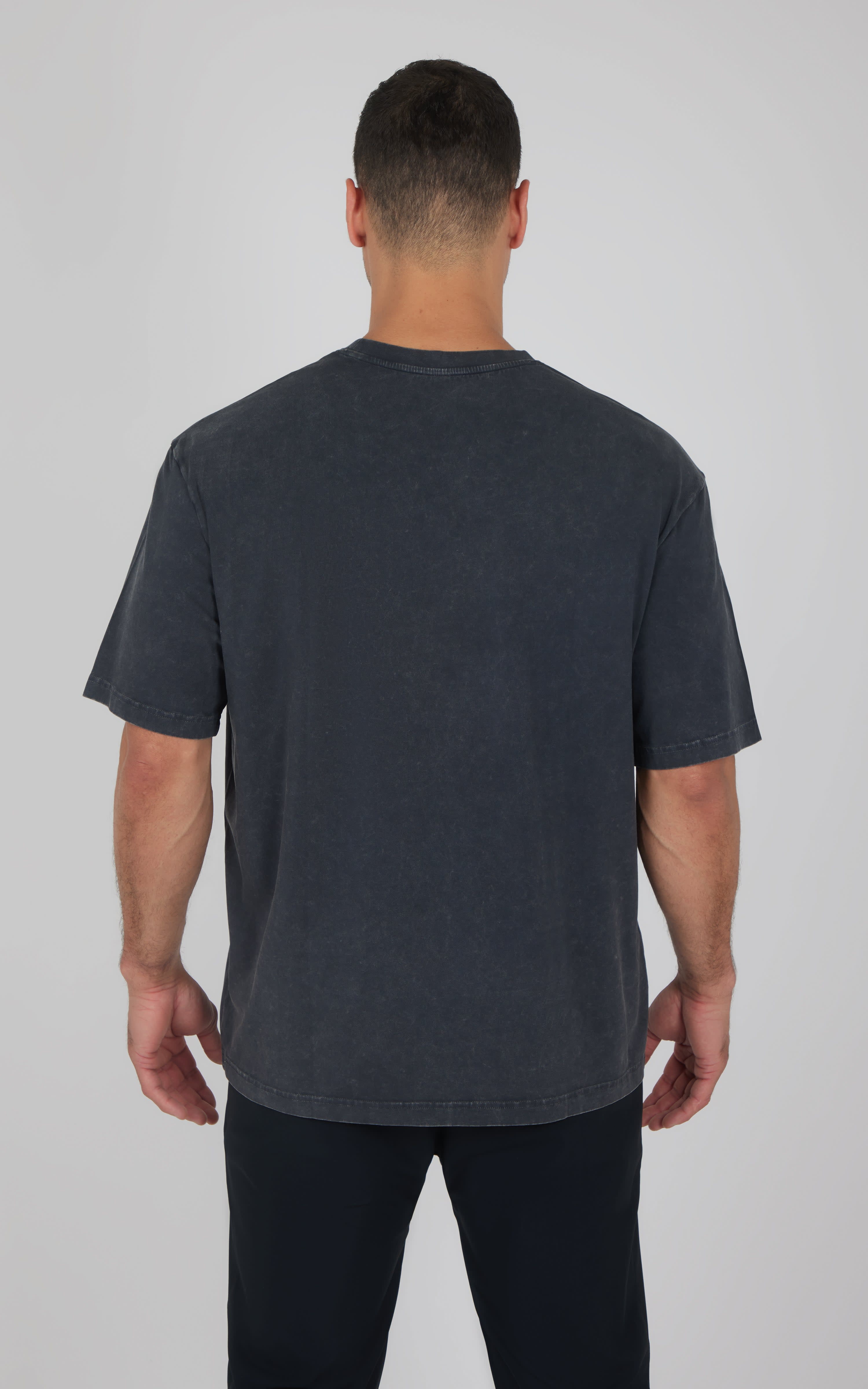 Men's Acid Wash Oversized Boxy Crew Neck Tee - 90 Degree by Reflex