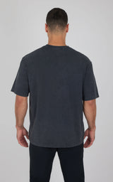 Men's Acid Wash Oversized Boxy Crew Neck Tee - 90 Degree by Reflex