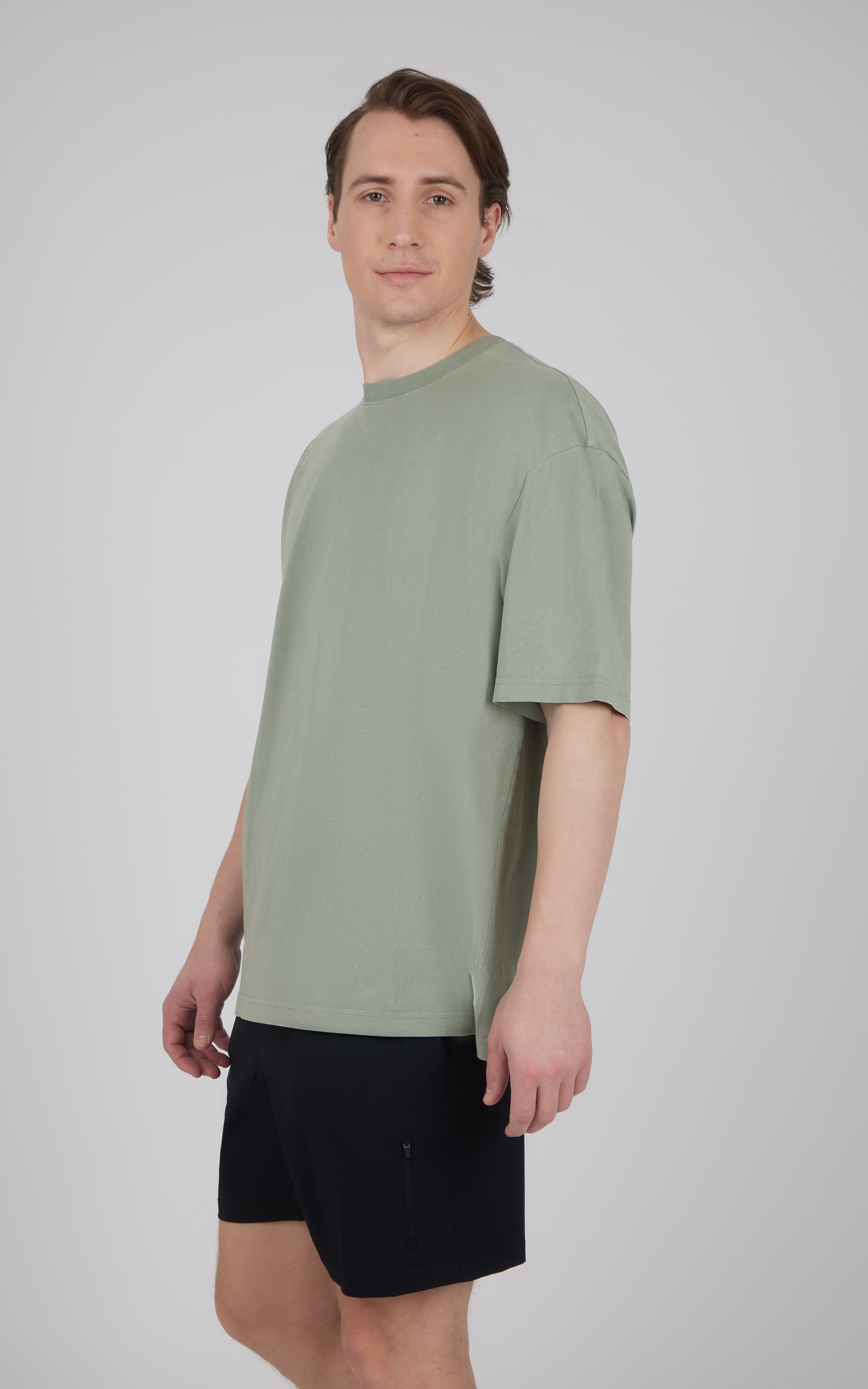 Men's Acid Wash Oversized Boxy Crew Neck Tee - 90 Degree by Reflex