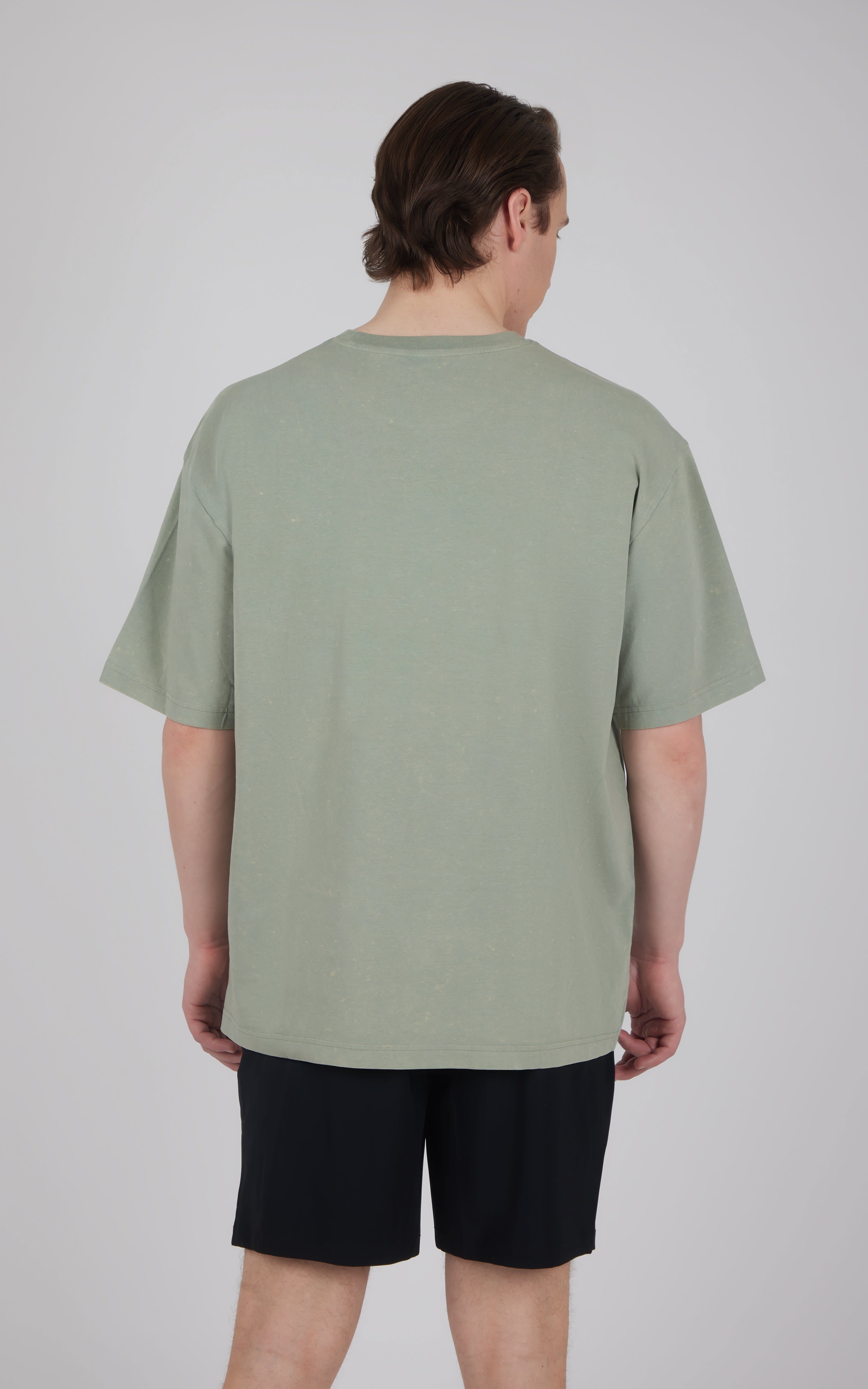 Men's Acid Wash Oversized Boxy Crew Neck Tee - 90 Degree by Reflex