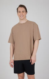 Mens Acid Wash Oversized Boxy Crew Neck Tee - 90 Degree by Reflex