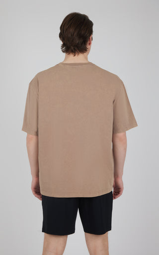 Mens Acid Wash Oversized Boxy Crew Neck Tee