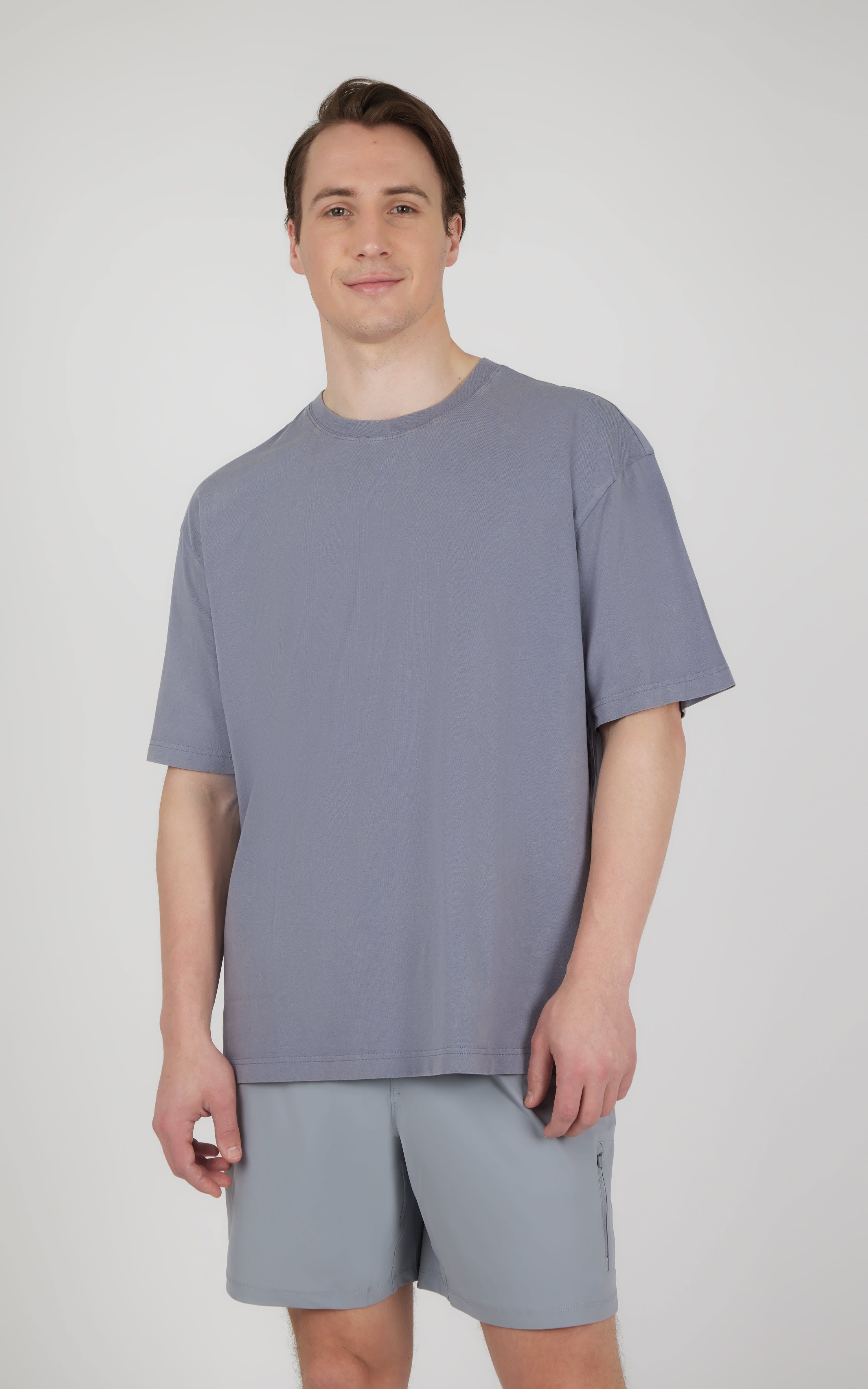 Men's Acid Wash Oversized Boxy Crew Neck Tee - 90 Degree by Reflex
