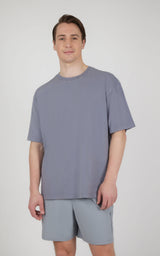 Men's Acid Wash Oversized Boxy Crew Neck Tee - 90 Degree by Reflex