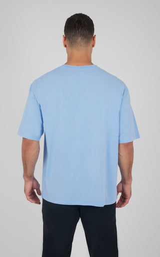 Mens Acid Wash Oversized Boxy Crew Neck Tee