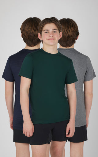 Boys 3 PK Mesh Performance Tee