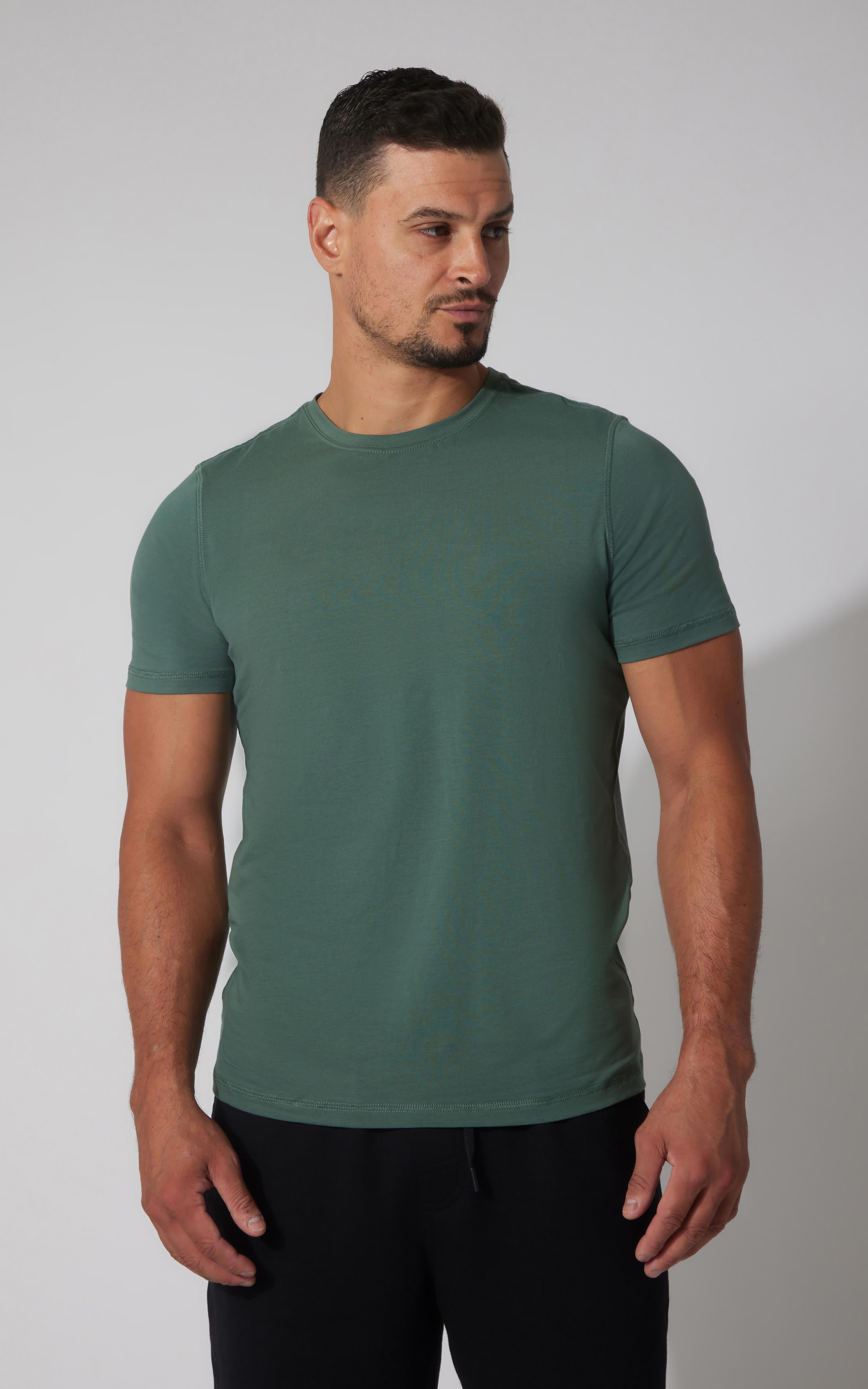 Men's Silicon Washed Pima Cotton Crew Neck Tee