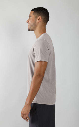 Mens Silicon Washed Pima Cotton Crew Neck Tee - 90 Degree by Reflex