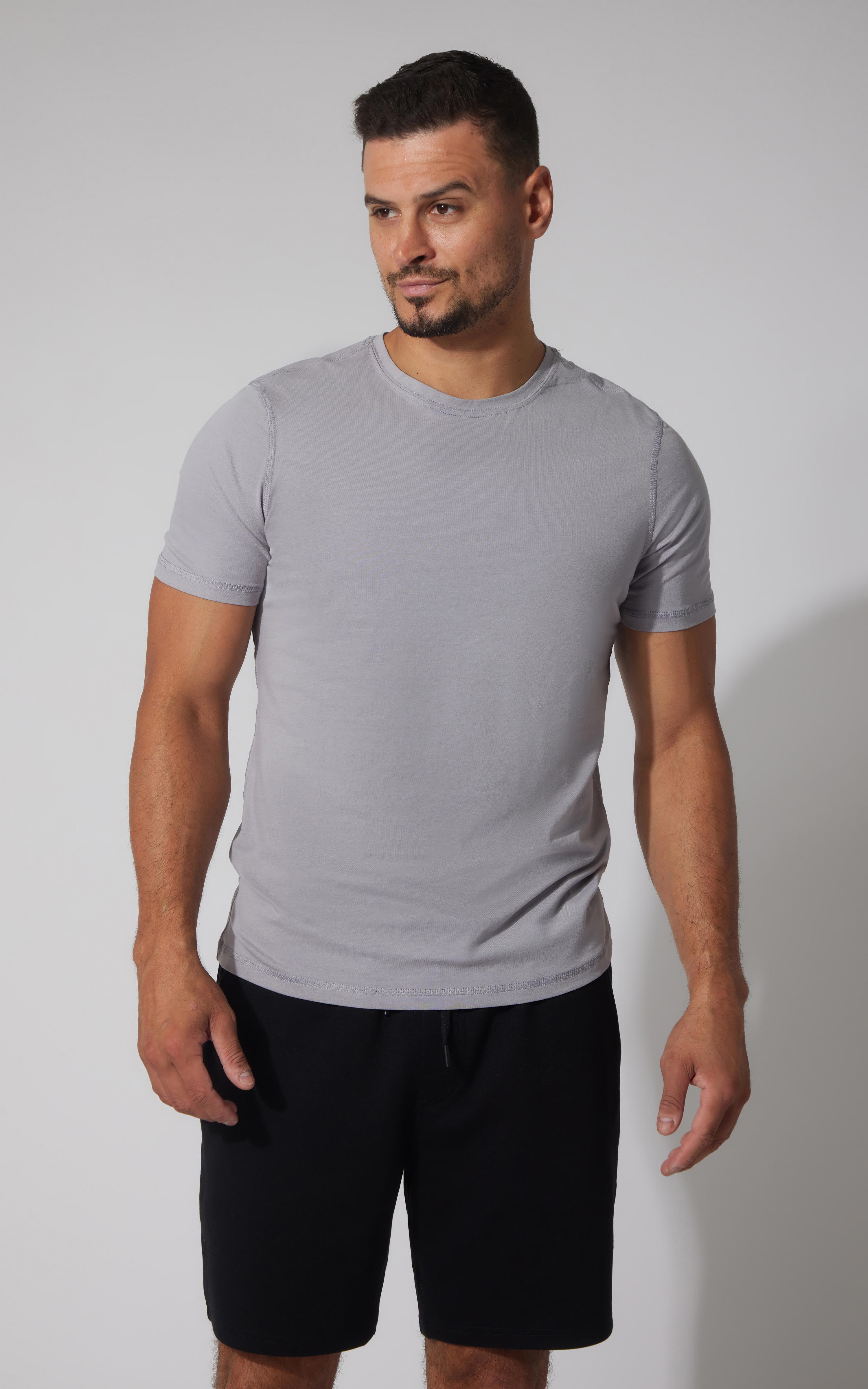 Men's Silicon Washed Pima Cotton Crew Neck Tee - 90 Degree by Reflex