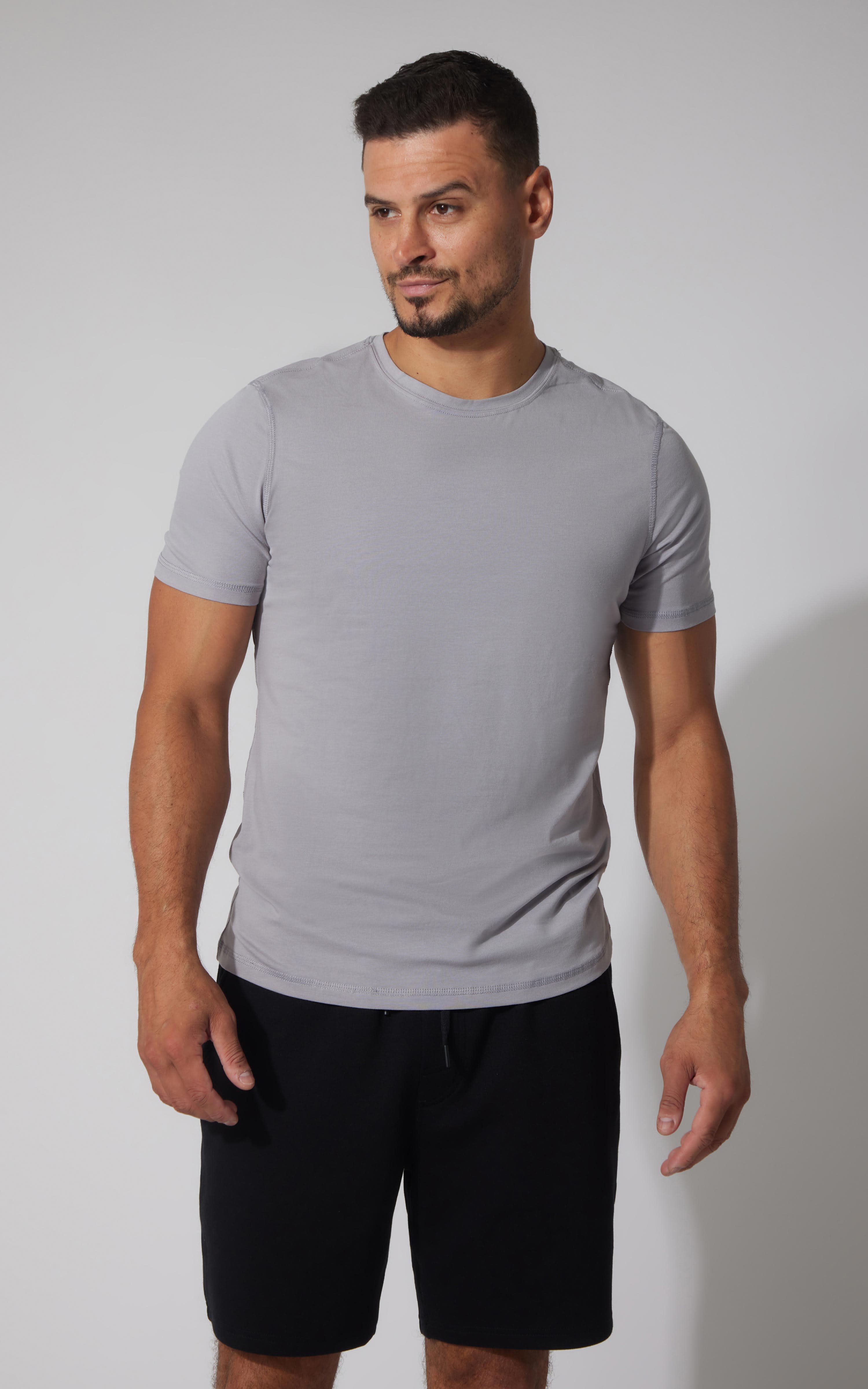 Men's Silicon Washed Pima Cotton Crew Neck Tee
