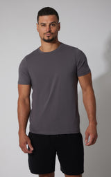 Men's Silicon Washed Pima Cotton Crew Neck Tee