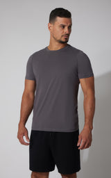Men's Silicon Washed Pima Cotton Crew Neck Tee