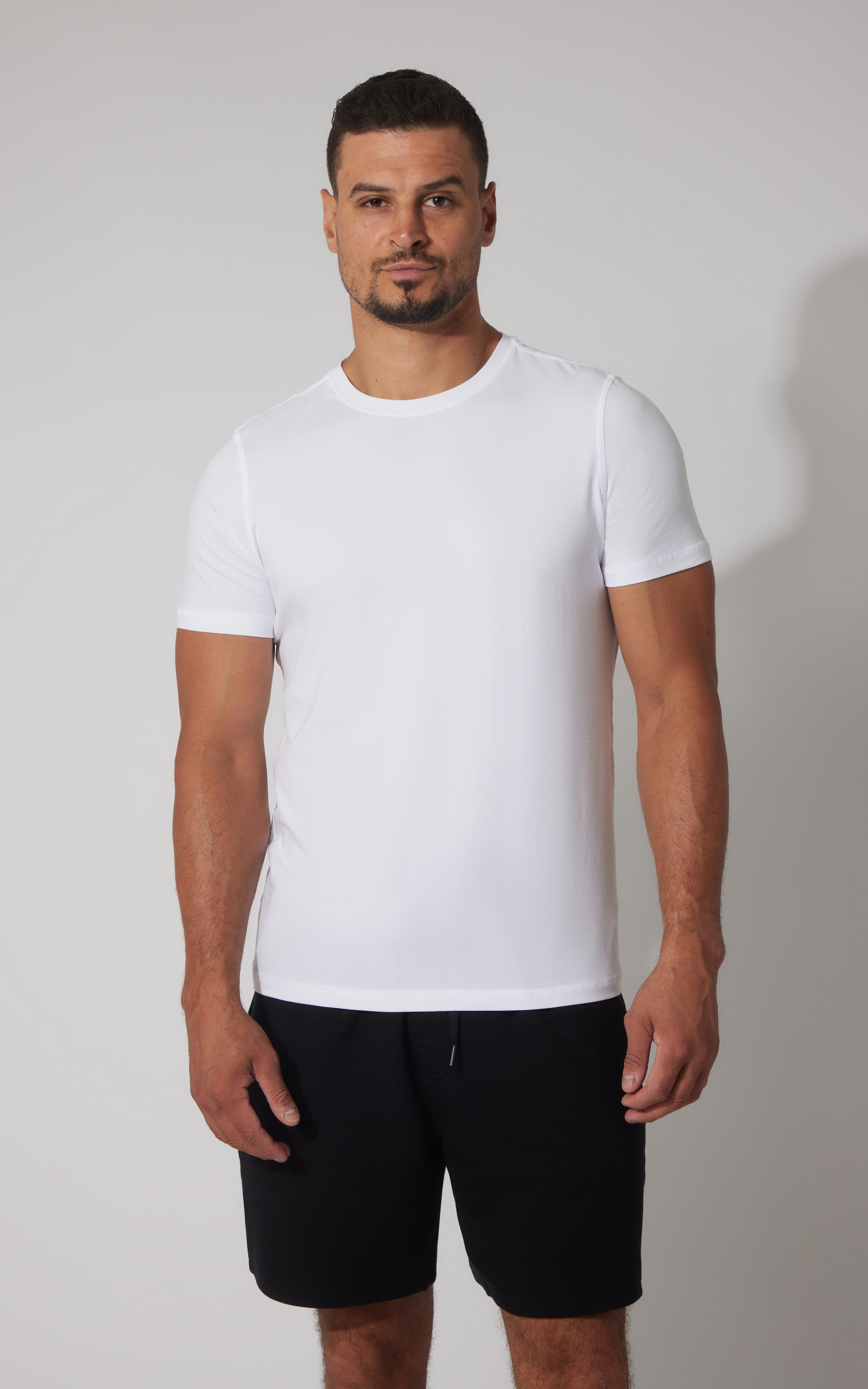 Men's Silicon Washed Pima Cotton Crew Neck Tee