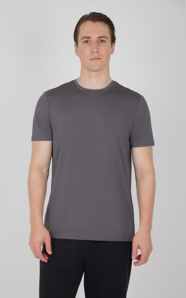 Men's Pique Track Short Sleeve Crew Neck T-Shirt - SSM18027 – 90