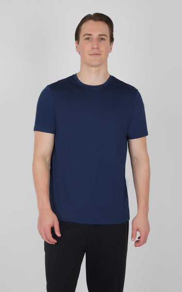 Men's Pin Dot track Short Sleeve Crew Neck T-Shirt - SSM18037 – 90