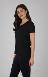 2 Pack City View Hi/Low Short Sleeve Tee W/ Side Slit - 90 Degree by Reflex