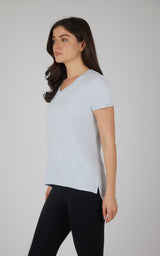 2 Pack City View Hi/Low Short Sleeve Tee W/ Side Slit - 90 Degree by Reflex