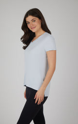 2 Pack City View Hi/Low Short Sleeve Tee W/ Side Slit - 90 Degree by Reflex