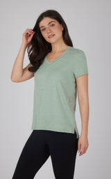 2 Pack City View Hi/Low Short Sleeve Tee W/ Side Slit - 90 Degree by Reflex