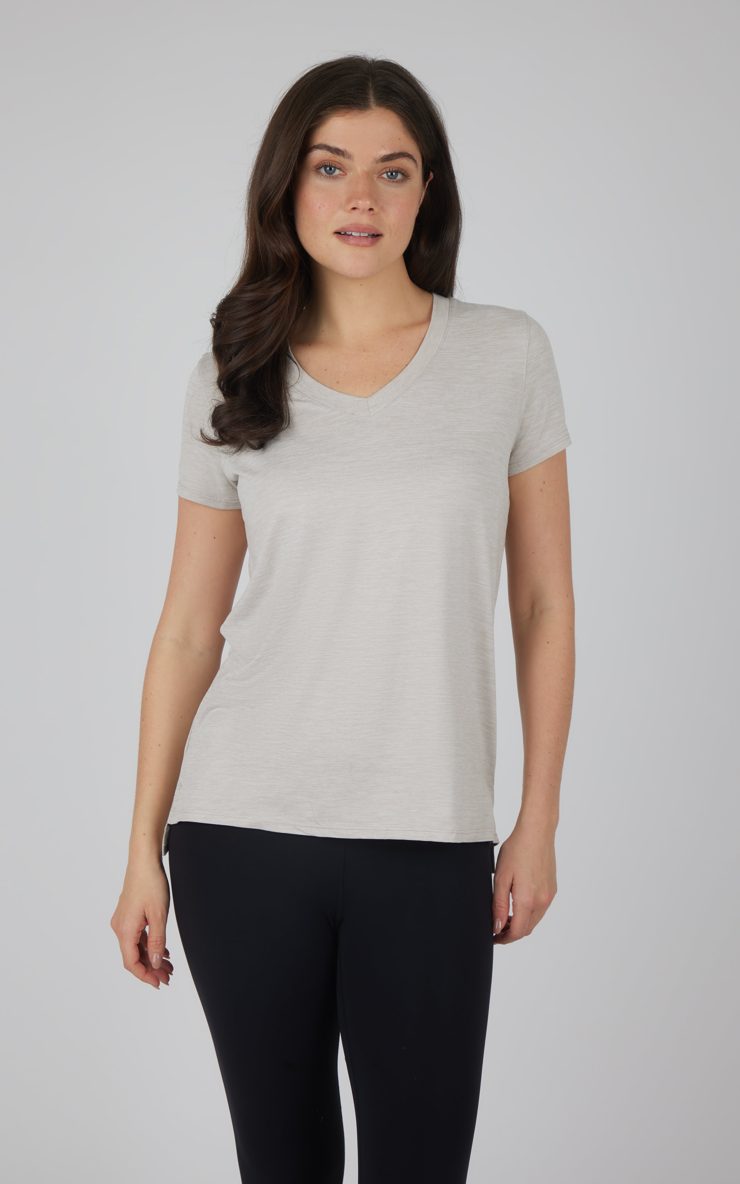 2 Pack City View Hi/Low Short Sleeve Tee W/ Side Slit - 90 Degree by Reflex