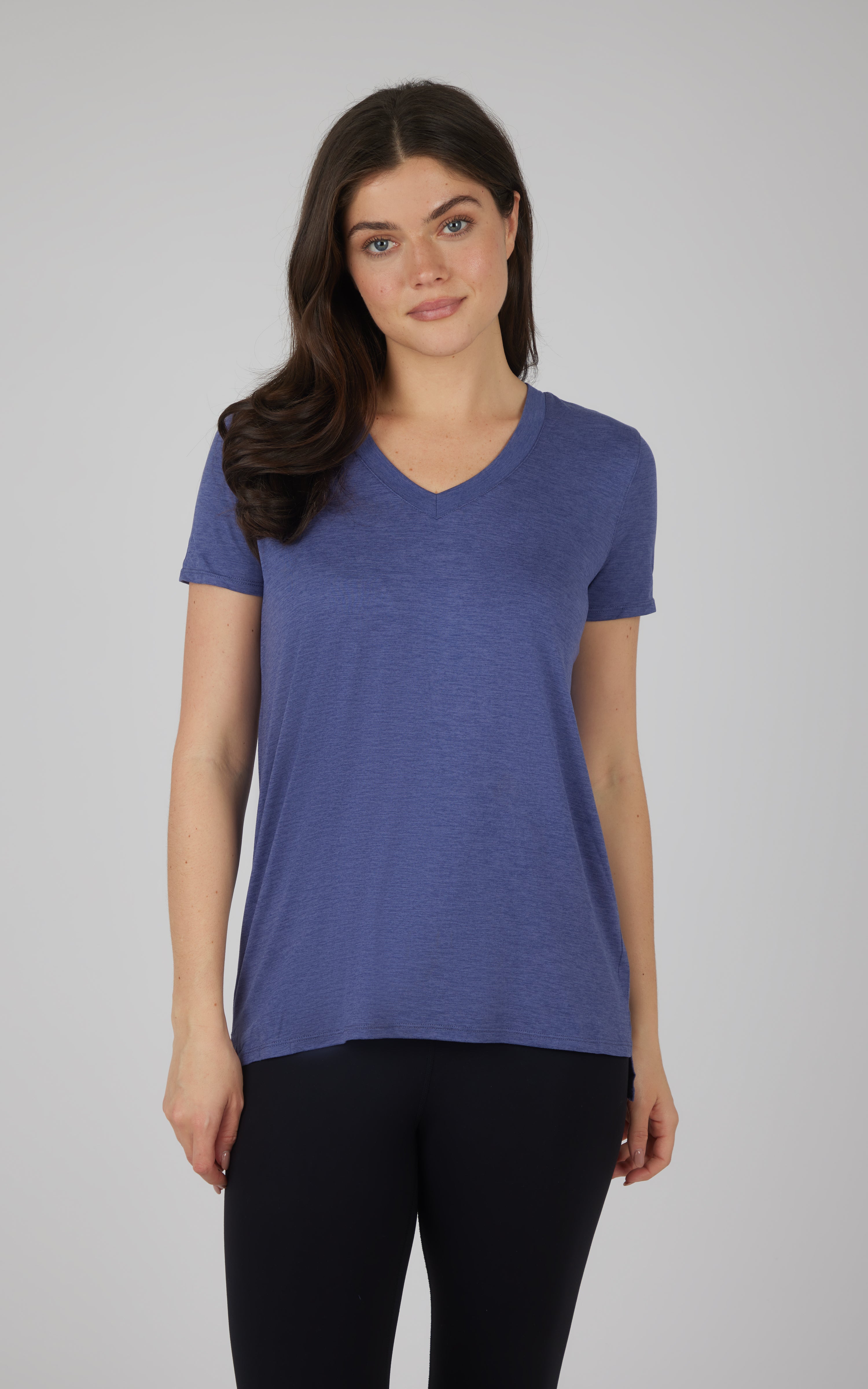 2 Pack City View Hi/Low Short Sleeve Tee W/ Side Slit - 90 Degree by Reflex