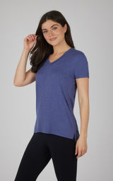 2 Pack City View Hi/Low Short Sleeve Tee W/ Side Slit - 90 Degree by Reflex