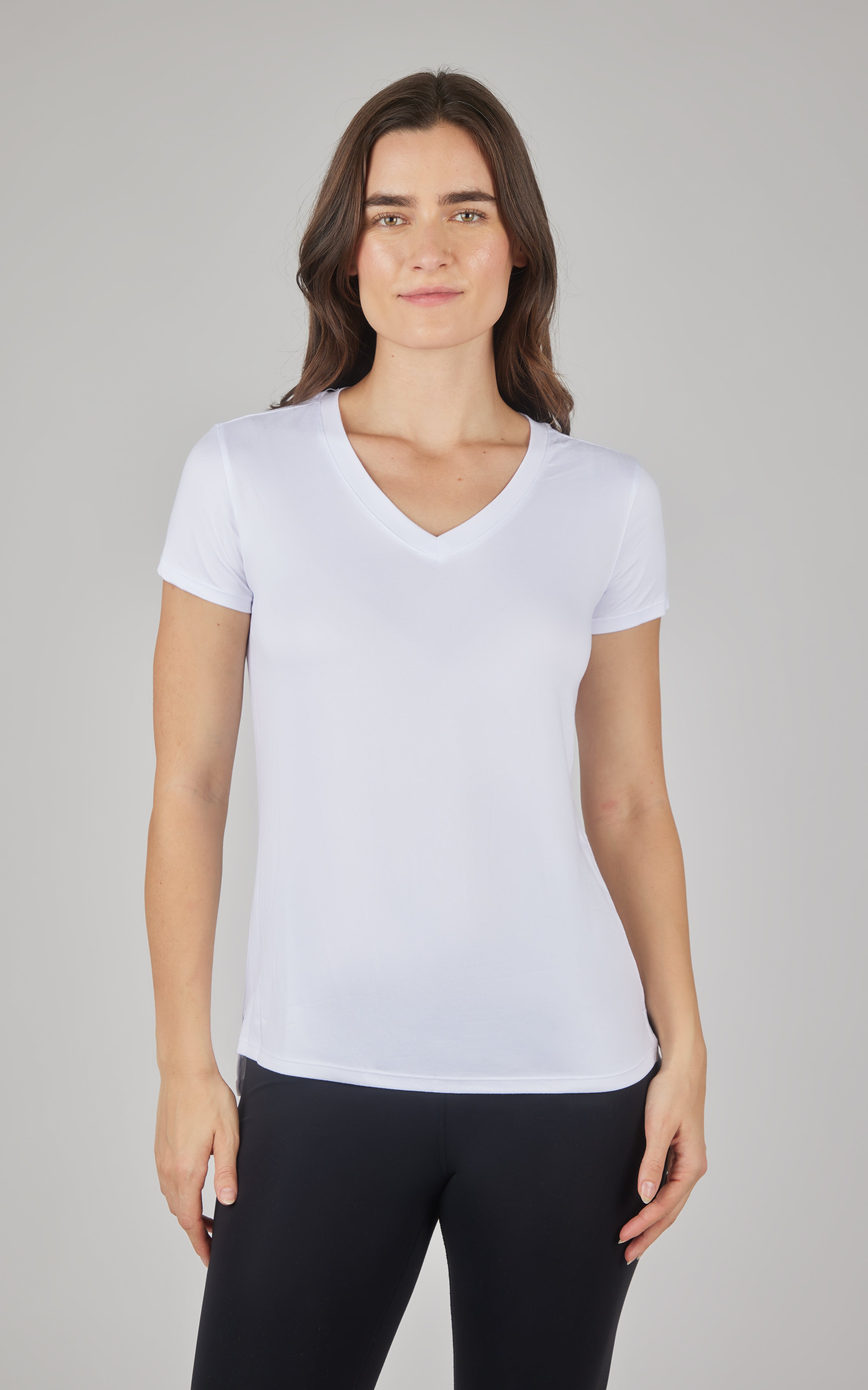 2 Pack City View Hi/Low Short Sleeve Tee W/ Side Slit - 90 Degree by Reflex