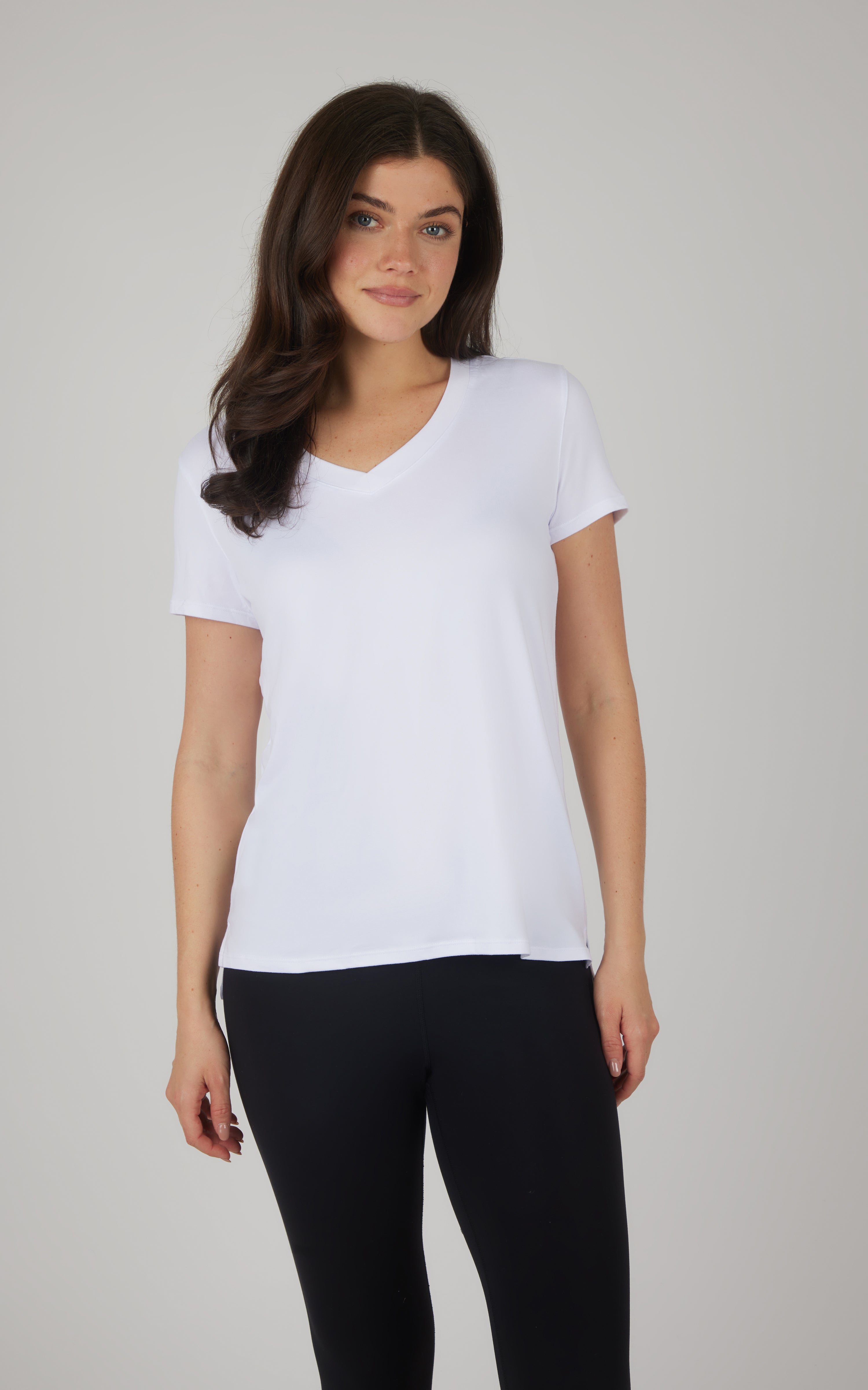 2 Pack City View Hi/Low Short Sleeve Tee W/ Side Slit - 90 Degree by Reflex