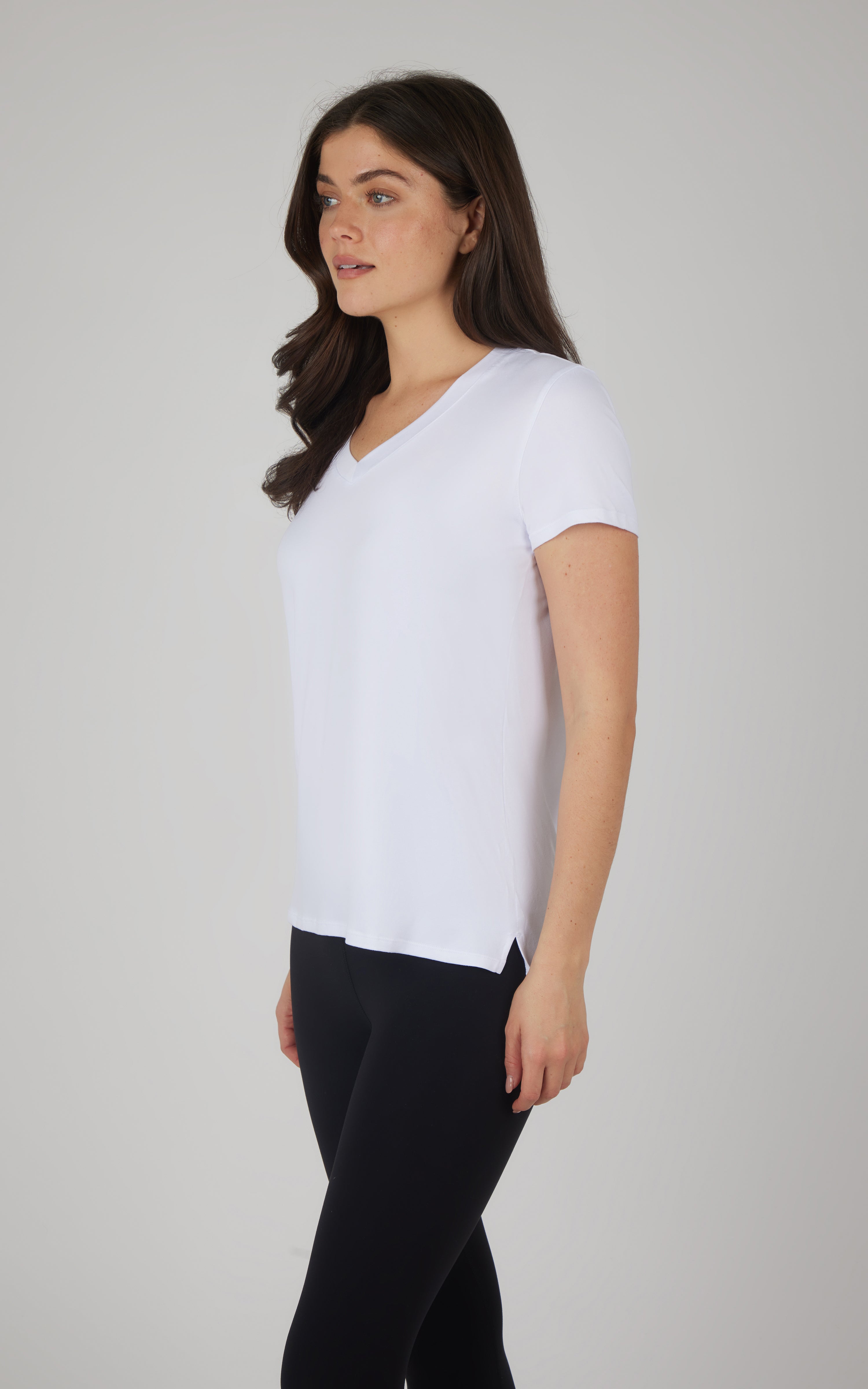 2 Pack City View Hi/Low Short Sleeve Tee W/ Side Slit - 90 Degree by Reflex