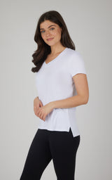 2 Pack City View Hi/Low Short Sleeve Tee W/ Side Slit - 90 Degree by Reflex