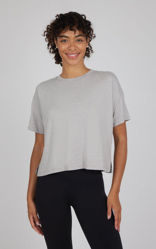 2 Pack Super Soft Deluxe Boxy Cropped Tee - Our Petal Tone Story - 90 Degree by Reflex