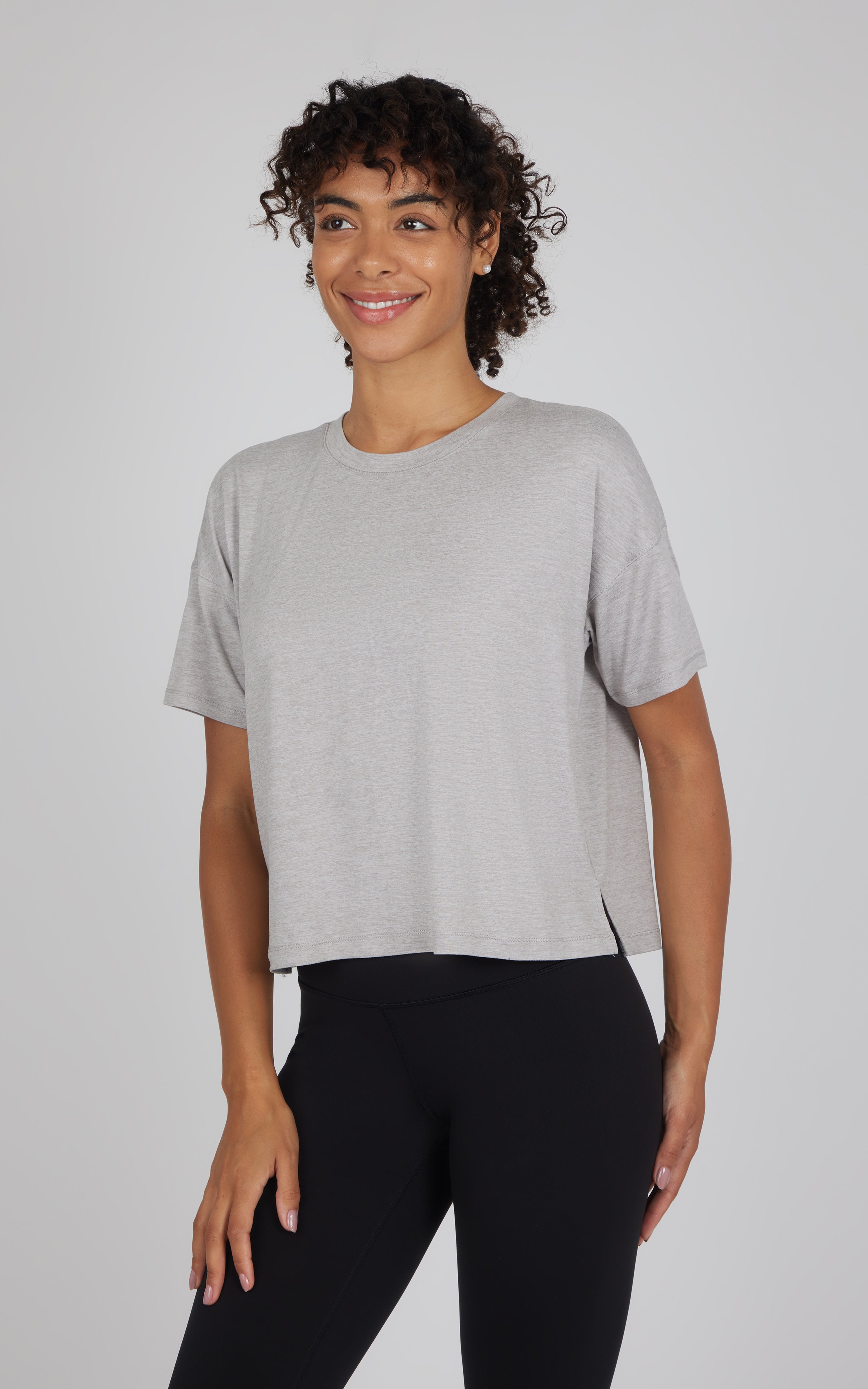 2 Pack Super Soft Deluxe Boxy Cropped Tee - Our Petal Tone Story - 90 Degree by Reflex