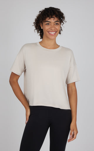 2 Pack Super Soft Deluxe Boxy Cropped Tee - Our Petal Tone Story - 90 Degree by Reflex