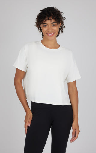 2 Pack Super Soft Deluxe Boxy Cropped Tee - Our Petal Tone Story - 90 Degree by Reflex