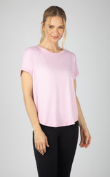 2 Pack Super Soft Beverly Rolled Hem Short Sleeve Shirt - 90 Degree by Reflex
