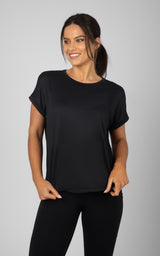 2 Pack Super Soft Beverly Rolled Hem Short Sleeve Shirt - 90 Degree by Reflex