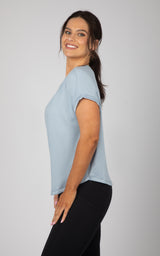 2 Pack Super Soft Beverly Rolled Hem Short Sleeve Shirt - 90 Degree by Reflex