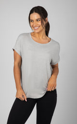 2 Pack Super Soft Beverly Rolled Hem Short Sleeve Shirt - 90 Degree by Reflex
