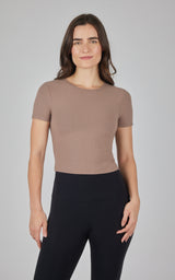 2 PK Heavenly Rib Short Sleeve Shirt - 90 Degree by Reflex