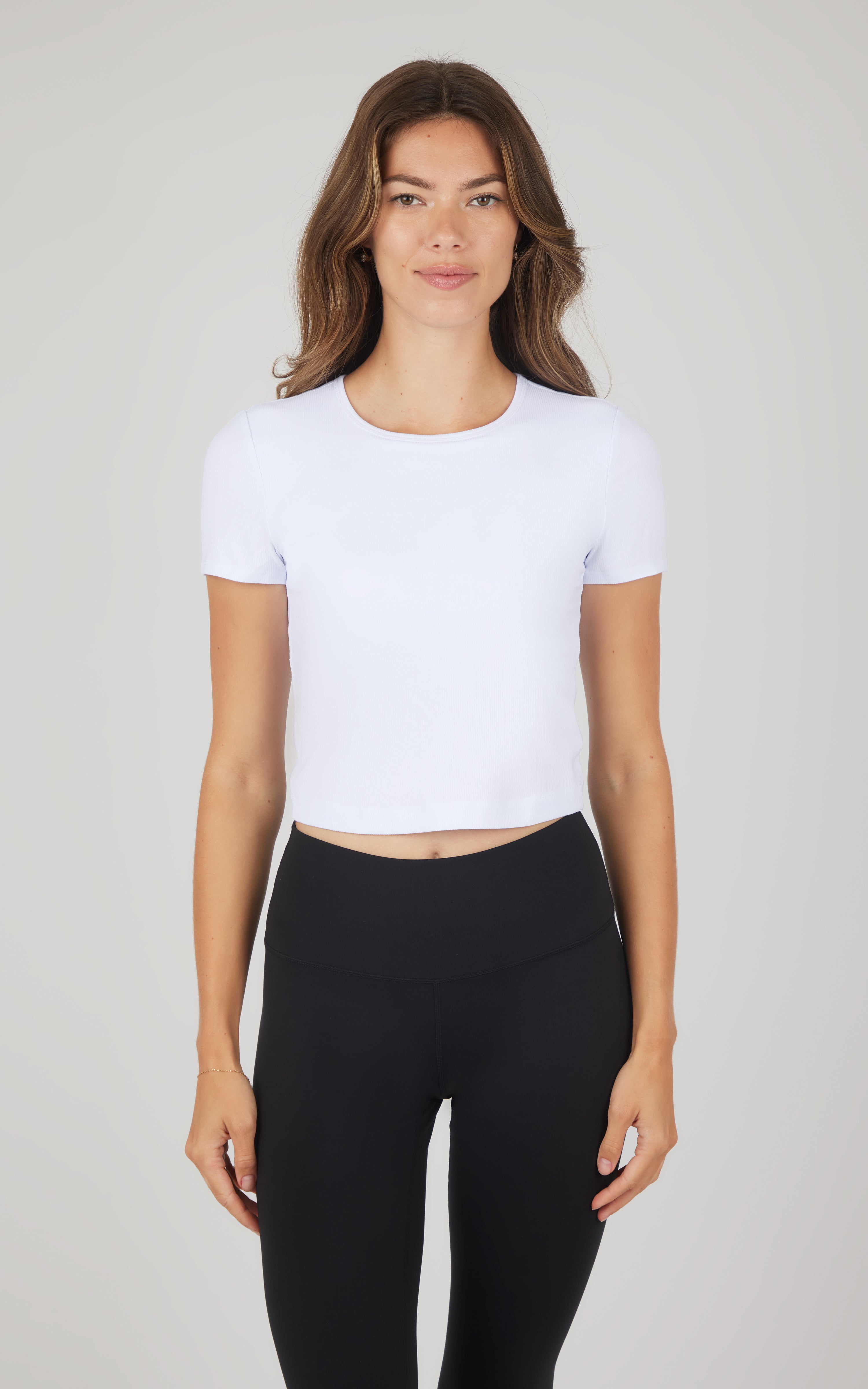 2 PK Heavenly Rib Short Sleeve Shirt - 90 Degree by Reflex