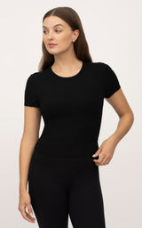 2 PK Heavenly Rib Short Sleeve Shirt - 90 Degree by Reflex