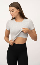 2 PK Heavenly Rib Short Sleeve Shirt - 90 Degree by Reflex